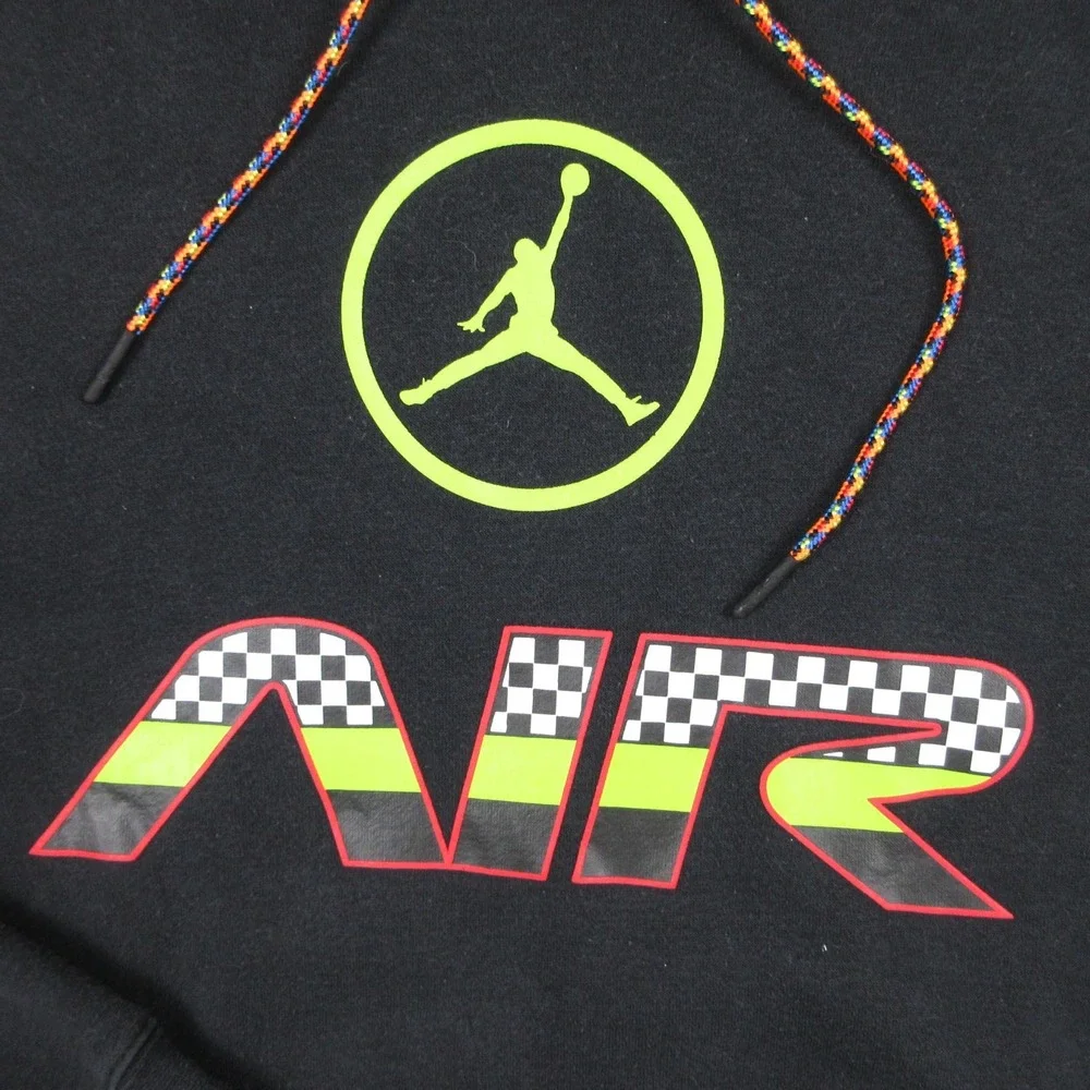 Jordan Sweater Mens Medium Black Sport DNA Racing Pullover Hoodie Sweatshirt